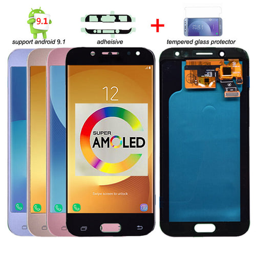 Super Amoled LCD For Samsung Galaxy J5 2017 J530 J530F  LCD Display Touch Screen Digitizer Assembly lcd for J5 Pro 2017 J5 Duos