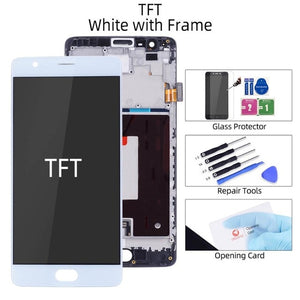 AMOLED Original Display For Oneplus 3T Display LCD Touch Screen with Frame Replacement For Oneplus 3 Display 3T LCD A3000 A3003