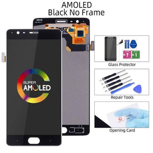 AMOLED Original Display For Oneplus 3T Display LCD Touch Screen with Frame Replacement For Oneplus 3 Display 3T LCD A3000 A3003