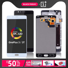 Load image into Gallery viewer, AMOLED Original Display For Oneplus 3T Display LCD Touch Screen with Frame Replacement For Oneplus 3 Display 3T LCD A3000 A3003